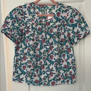 J. Crew Multicolor Floral Blouse